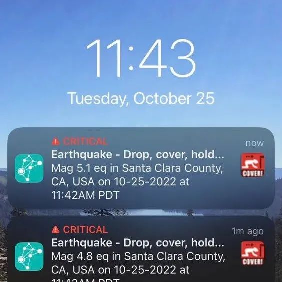 今天湾区地震，圣何塞是震中！怪不得被南湾小伙伴刷屏了…